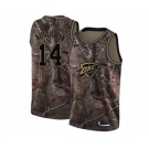 Men's Nike Oklahoma City Thunder #14 D.J. Augustin Swingman Camo Realtree Collection NBA Jersey