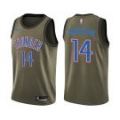 Men's Nike Oklahoma City Thunder #14 D.J. Augustin Swingman Green Salute to Service NBA Jersey