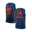 Men's Nike Oklahoma City Thunder #14 D.J. Augustin Swingman Navy Blue NBA Jersey Statement Edition