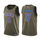 Men's Nike Oklahoma City Thunder #17 Dennis Schroder Swingman Green Salute to Service NBA Jersey