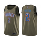 Men's Nike Oklahoma City Thunder #2 Raymond Felton Swingman Green Salute to Service NBA Jersey