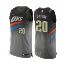 Men's Nike Oklahoma City Thunder #20 Gary Payton Authentic Gray NBA Jersey - City Edition