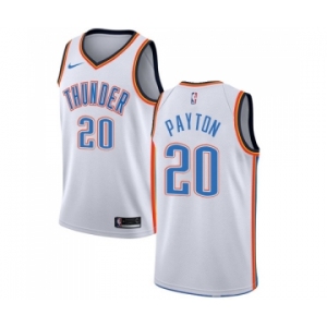 Men's Nike Oklahoma City Thunder #20 Gary Payton Swingman White Home NBA Jersey - Association Edition