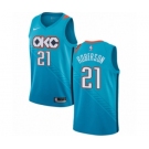 Men's Nike Oklahoma City Thunder #21 Andre Roberson Authentic Turquoise NBA Jersey - City Edition