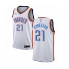 Men's Nike Oklahoma City Thunder #21 Andre Roberson Swingman White Home NBA Jersey - Association Edition