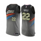 Men's Nike Oklahoma City Thunder #22 Hamidou Diallo Swingman Gray NBA Jersey - City Edition