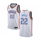 Men's Nike Oklahoma City Thunder #22 Hamidou Diallo Swingman White NBA Jersey - Association Edition