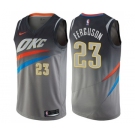 Men's Nike Oklahoma City Thunder #23 Terrance Ferguson Swingman Gray NBA Jersey - City Edition