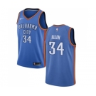 Men's Nike Oklahoma City Thunder #34 Ray Allen Swingman Royal Blue Road NBA Jersey - Icon Edition