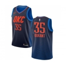 Men's Nike Oklahoma City Thunder #35 Kevin Durant Swingman Navy Blue NBA Jersey Statement Edition