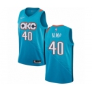 Men's Nike Oklahoma City Thunder #40 Shawn Kemp Swingman Turquoise NBA Jersey - City Edition