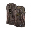 Men's Nike Oklahoma City Thunder #5 Devon Hall Swingman Camo Realtree Collection NBA Jersey