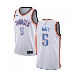 Men's Nike Oklahoma City Thunder #5 Devon Hall Swingman White NBA Jersey - Association Edition