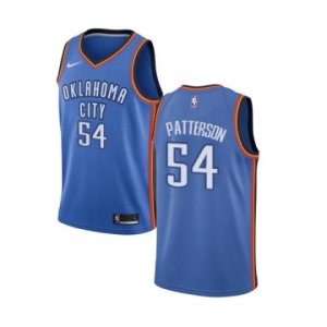 Men's Nike Oklahoma City Thunder #54 Patrick Patterson Swingman Royal Blue Road NBA Jersey - Icon Edition