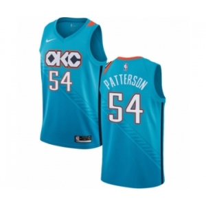 Men's Nike Oklahoma City Thunder #54 Patrick Patterson Swingman Turquoise NBA Jersey - City Edition