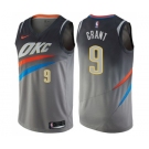 Men's Nike Oklahoma City Thunder #9 Jerami Grant Swingman Gray NBA Jersey - City Edition