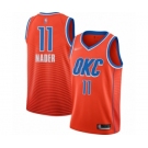 Men's Oklahoma City Thunder #11 Abdel Nader Authentic Orange Finished Basketball Jersey - Statement Edition