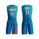 Men's Oklahoma City Thunder #11 Abdel Nader Swingman Turquoise Basketball Suit Jersey - City Edition