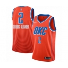 Men's Oklahoma City Thunder #2 Shai Gilgeous-Alexander Authentic Orange Finished Basketball Jersey - Statement Edition