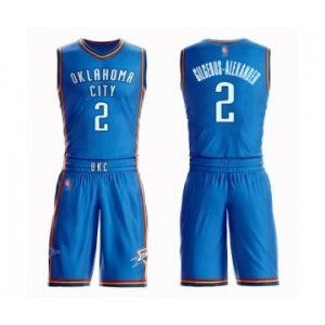 Men's Oklahoma City Thunder #2 Shai Gilgeous-Alexander Authentic Royal Blue Basketball Suit Jersey - Icon Edition