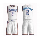 Men's Oklahoma City Thunder #2 Shai Gilgeous-Alexander Authentic White Basketball Suit Jersey - Association Edition