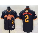 Men's Oklahoma City Thunder #2 Shai Gilgeous-Alexander Black 2025 Finals Vapor Stitched Baseball Jersey