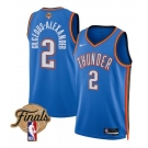 Men's Oklahoma City Thunder #2 Shai Gilgeous-Alexander Blue 2025 Finals Icon Edition Stitched Basketball Jersey