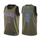 Men's Oklahoma City Thunder #2 Shai Gilgeous-Alexander Swingman Green Salute to Service Basketball Jersey