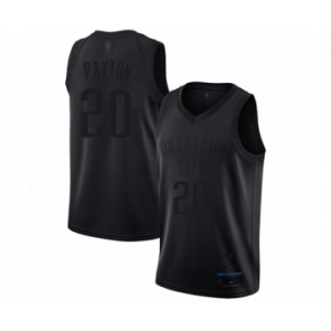 Men's Oklahoma City Thunder #20 Gary Payton Swingman Black MVP Basketball Jersey