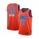 Men's Oklahoma City Thunder #20 Gary Payton Swingman Orange Finished Basketball Jersey - Statement Edition