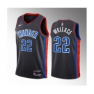 Men's Oklahoma City Thunder #22 Cason Wallace Black 2023 Draft City Edition Stitched Basketball Jersey