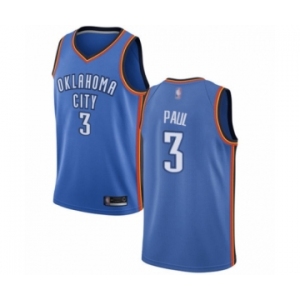 Men's Oklahoma City Thunder #3 Chris Paul Swingman Royal Blue Basketball Jersey - Icon Edition