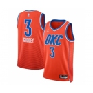 Men's Oklahoma City Thunder #3 Josh Giddey Orange Statement Edition Stitched Basketball Jersey