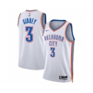 Men's Oklahoma City Thunder #3 Josh Giddey White Association Edition Stitched Basketball Jersey