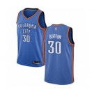 Men's Oklahoma City Thunder #30 Deonte Burton Swingman Royal Blue Basketball Jersey - Icon Edition