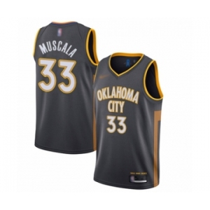 Men's Oklahoma City Thunder #33 Mike Muscala Swingman Charcoal Basketball Jersey - 2019-20 City Edition