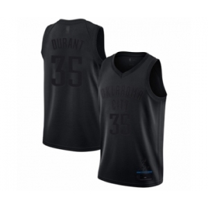 Men's Oklahoma City Thunder #35 Kevin Durant Swingman Black MVP Basketball Jersey