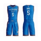 Men's Oklahoma City Thunder #5 Devon Hall Swingman Royal Blue Basketball Suit Jersey - Icon Edition