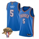 Men's Oklahoma City Thunder #5 Luguentz Dort Blue 2025 Icon Edition Stitched Basketball Jersey
