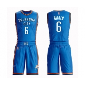 Men's Oklahoma City Thunder #6 Hamidou Diallo Authentic Royal Blue Basketball Suit Jersey - Icon Edition