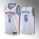 Men's Oklahoma City Thunder #6 Jaylin Williams White Association Edition Stitched Basketball Jersey