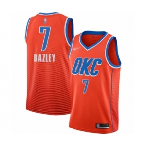 Men's Oklahoma City Thunder #7 Darius Bazley Authentic Orange Finished Basketball Jersey - Statement Edition