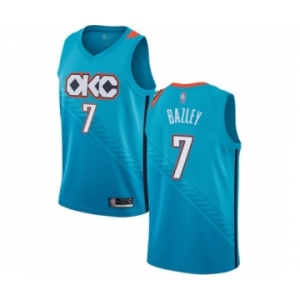 Men's Oklahoma City Thunder #7 Darius Bazley Authentic Turquoise Basketball Jersey - City Edition