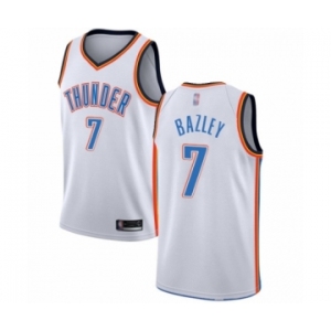 Men's Oklahoma City Thunder #7 Darius Bazley Authentic White Basketball Jersey - Association Edition