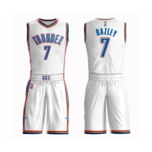 Men's Oklahoma City Thunder #7 Darius Bazley Authentic White Basketball Suit Jersey - Association Edition