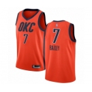 Men's Oklahoma City Thunder #7 Darius Bazley Orange Swingman Jersey - Earned Edition