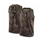 Men's Oklahoma City Thunder #7 Darius Bazley Swingman Camo Realtree Collection Basketball Jersey