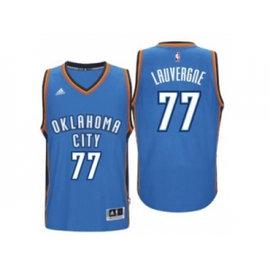 Men's Oklahoma City Thunder #77 Joffrey Lauvergne adidas Light Blue New Swingman Road Jersey