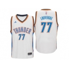 Men's Oklahoma City Thunder #77 Joffrey Lauvergne adidas White New Swingman Home Jersey