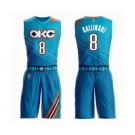 Men's Oklahoma City Thunder #8 Danilo Gallinari Authentic Turquoise Basketball Suit Jersey - City Edition